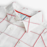 Camicia lino quadri per neonati