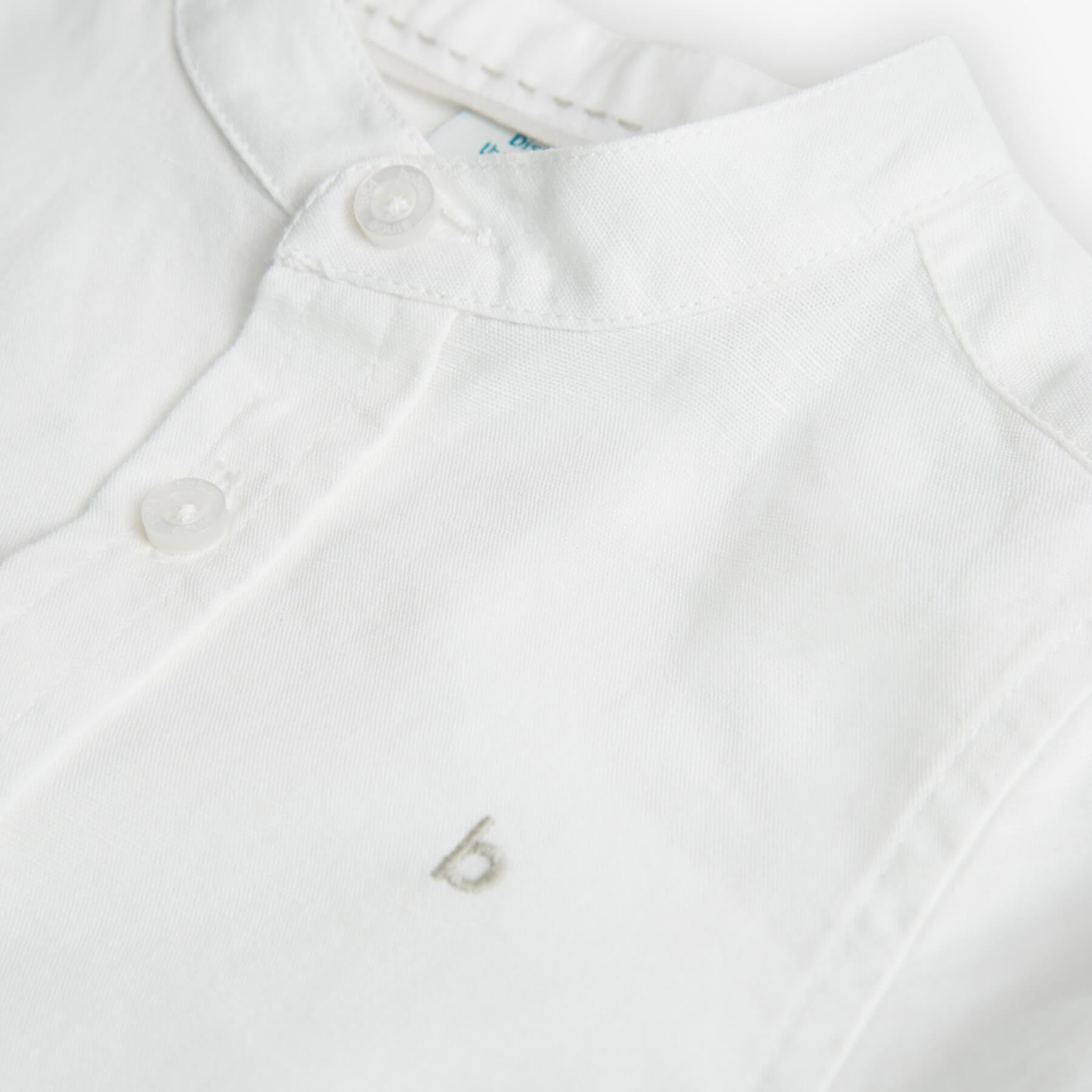 Camicia lino manica lunga per neonati