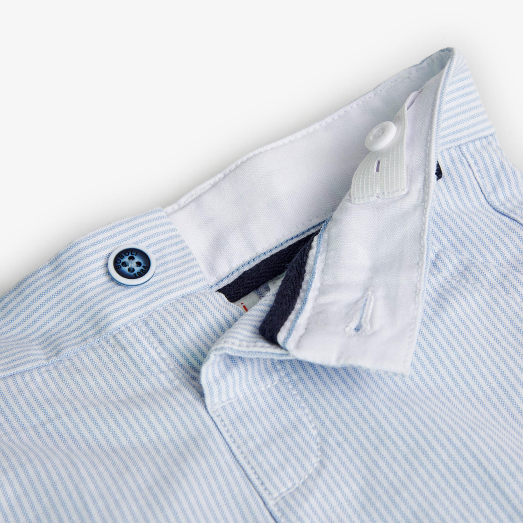 Pantaloni oxford a righe per neonati