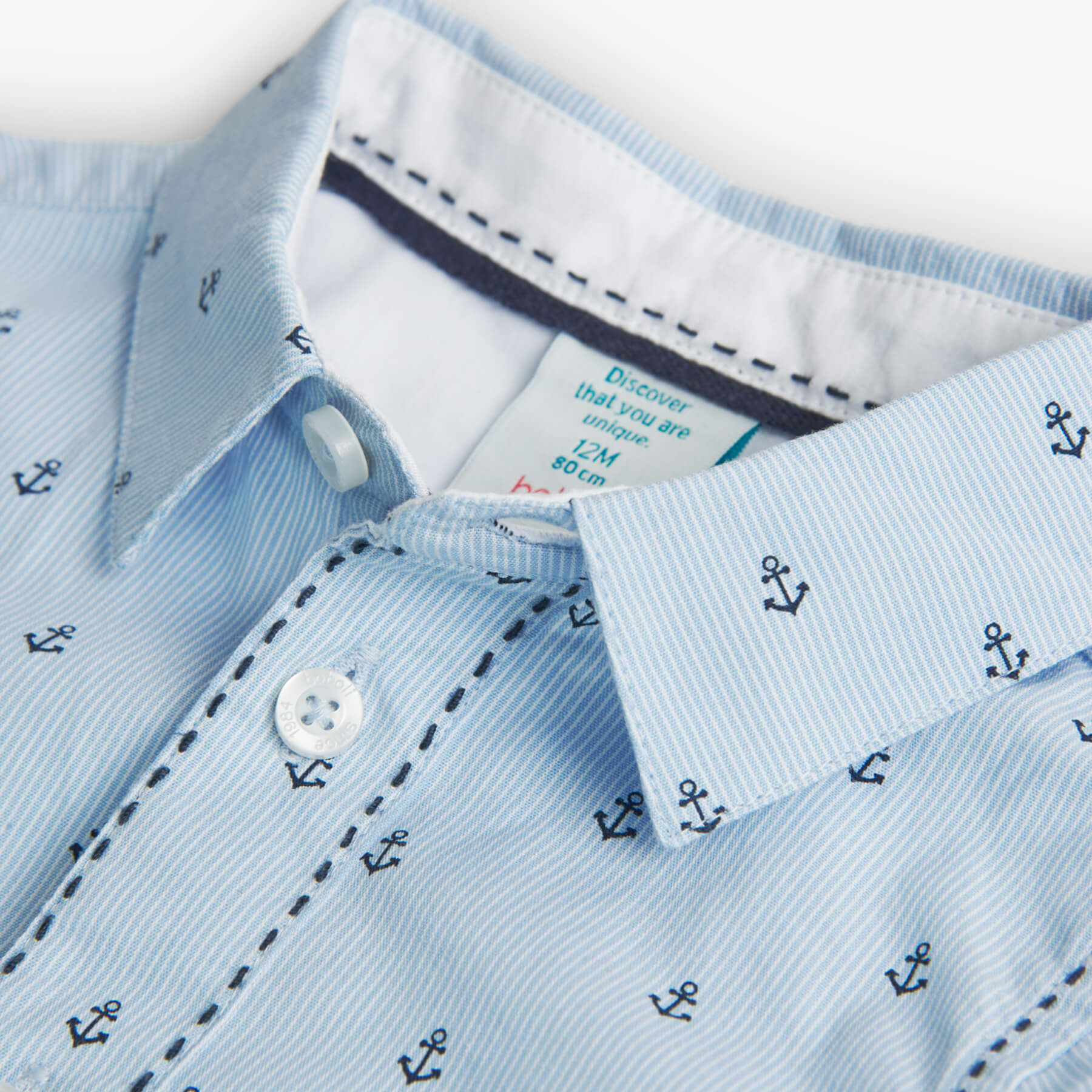 Camicia popelin stampato per neonati