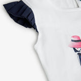 Maglietta jersey elastico per ragazza