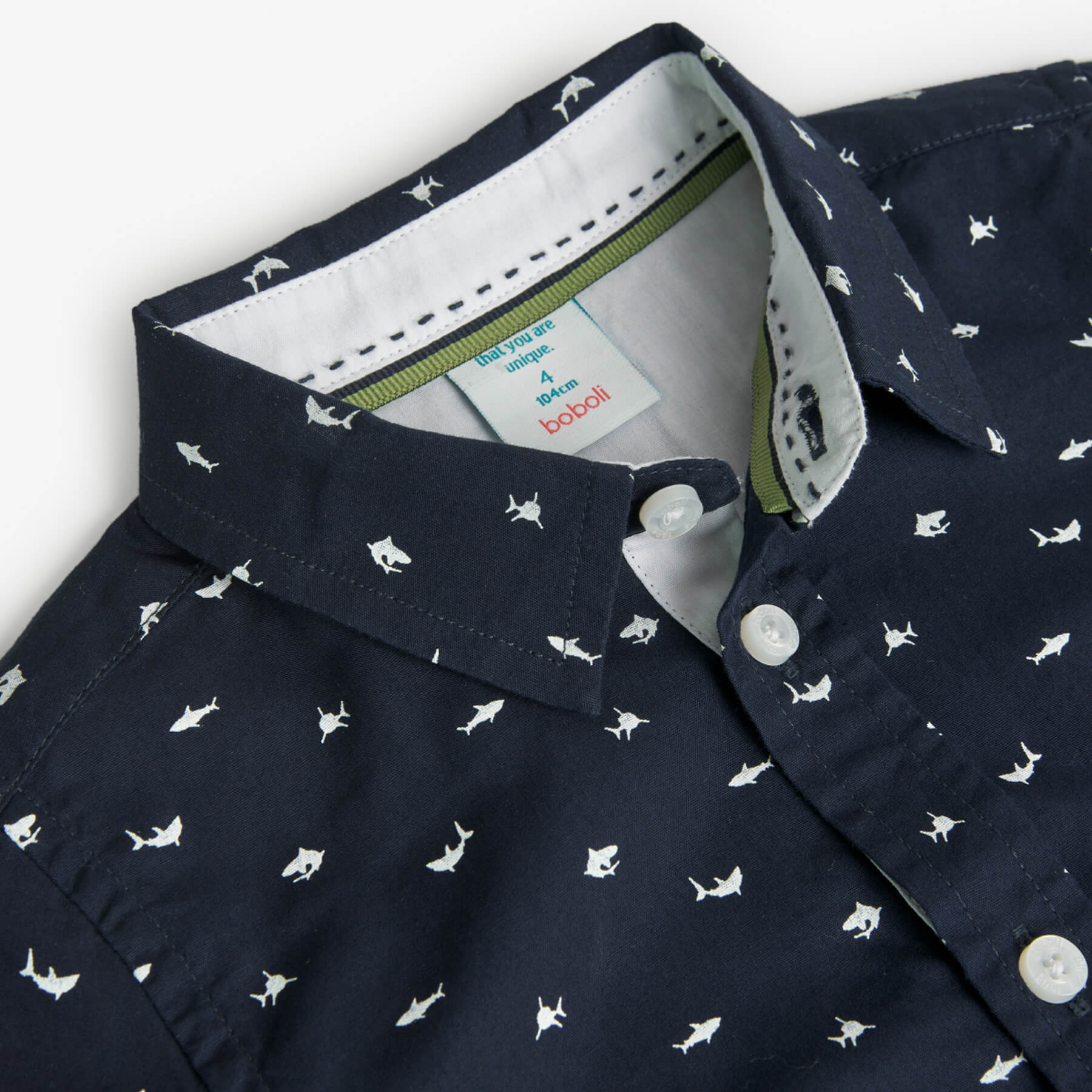 Camicia popelin stampato per ragazzo