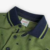 Polo piquet stampato per ragazzo