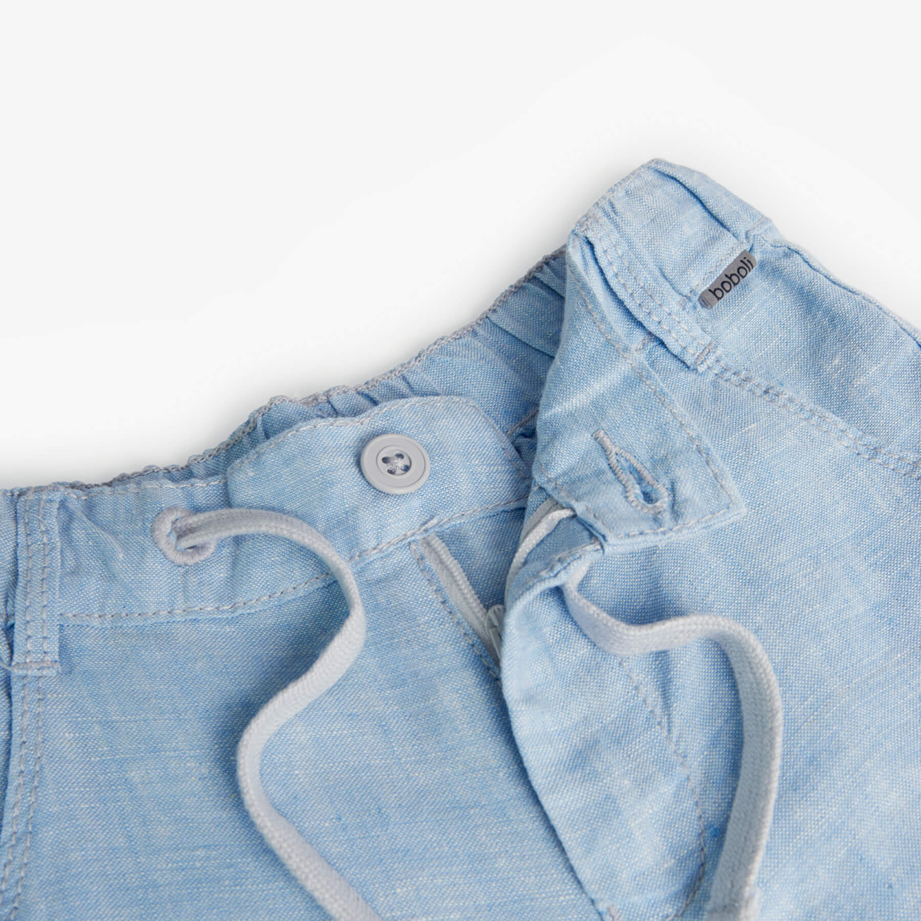 Pantaloni lino bicolore per ragazzo