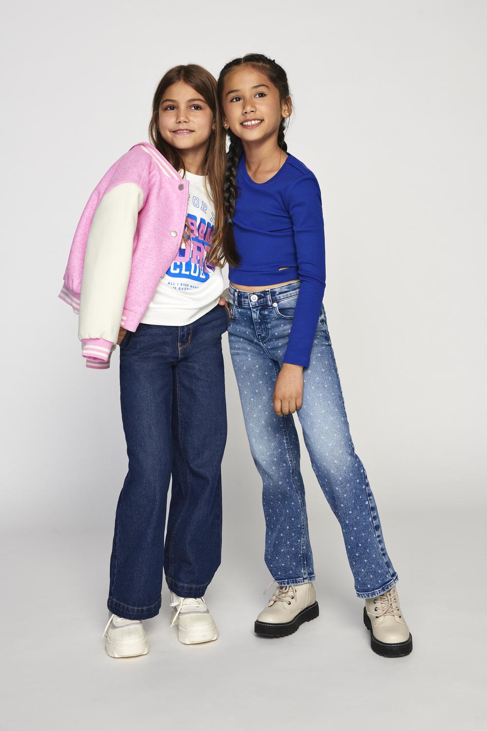 Pantaloni Wide Comet in Denim con Tasche Posteriori