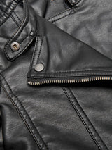 Giacca Biker Freya in Finta Pelle con Tasche Zip