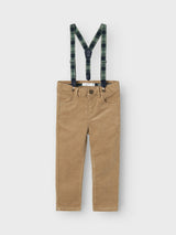 Pantaloni Corduroy Slim Ryan Junior con Vita Regolabile