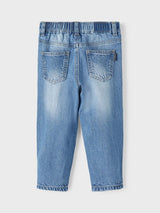 Jeans Tapered Sydney Junior con Vita Regolabile e Badge