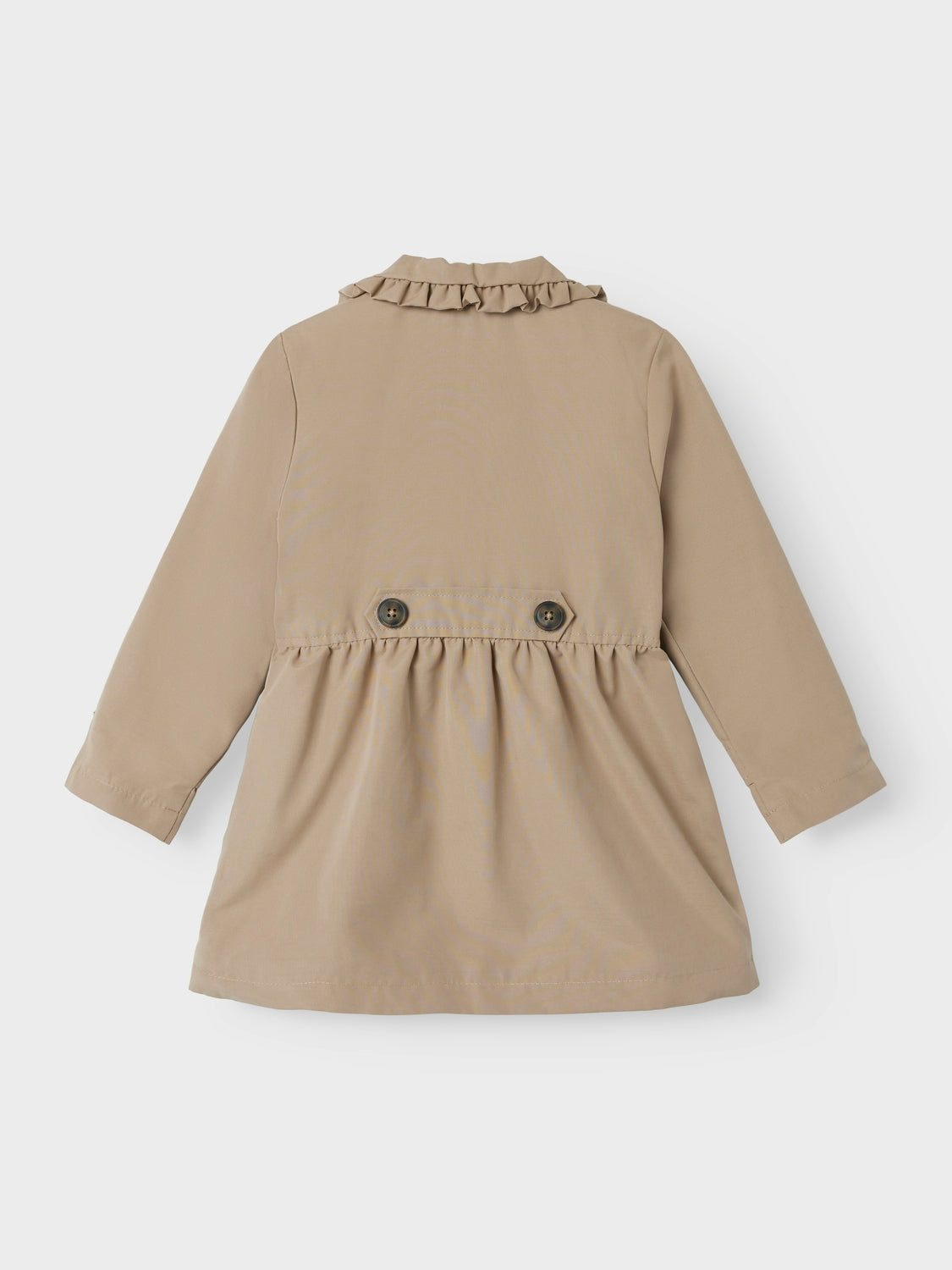 Trench Coat Madelin Junior con Dettaglio Volant e Tasche Frontali