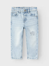 Jeans Tapered Silas Junior con Vita Regolabile e Badge