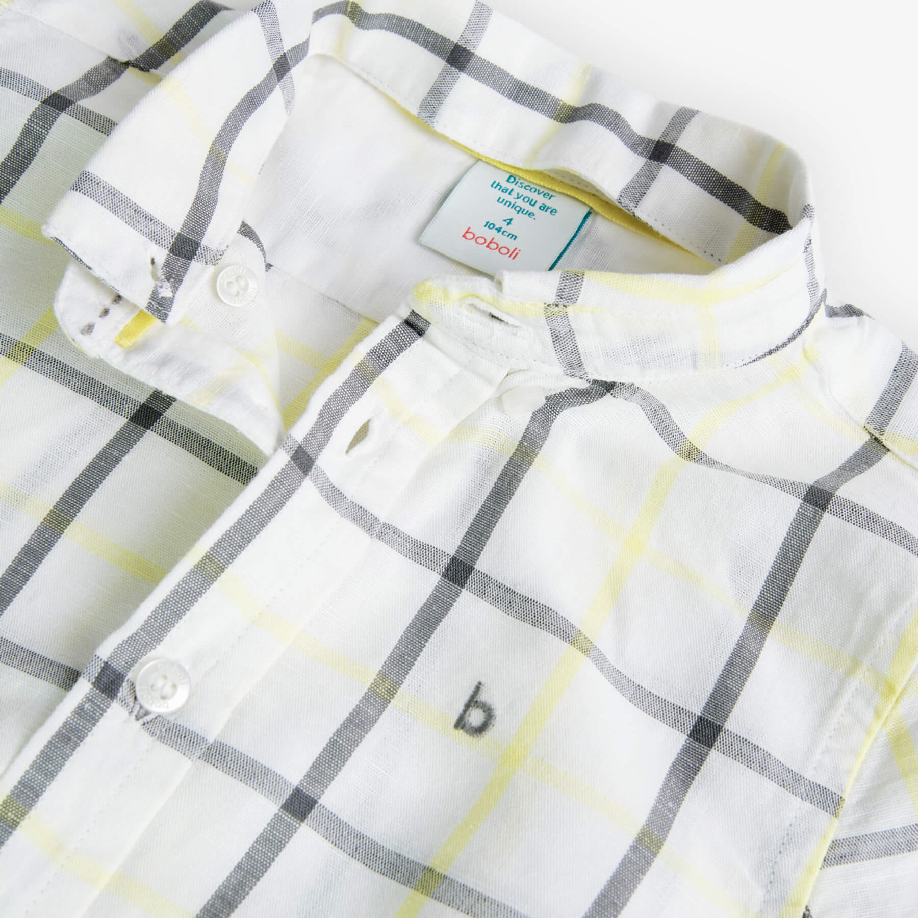 Camicia lino manica lunga per ragazzo