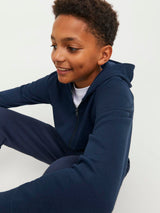 Felpa con Cappuccio e Zip Basic Junior Regular Fit