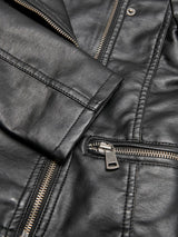 Giacca Biker Freya in Finta Pelle con Tasche Zip