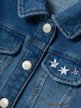 Cardigan in Denim Hanna Junior con Tasche Frontali