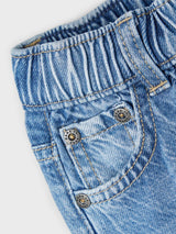 Jeans Tapered Sydney Junior con Vita Regolabile e Badge