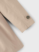 Trench Coat Madelin Junior con Dettaglio Volant e Tasche Frontali