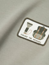 Felpa a Maniche Lunghe Fred Junior con Orlo a Coste e Dettaglio Ricamato