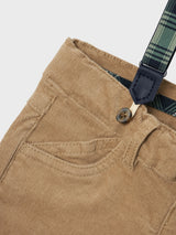 Pantaloni Corduroy Slim Ryan Junior con Vita Regolabile