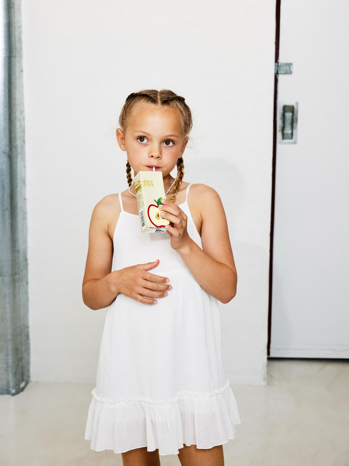 Vestito Senza Maniche Fimia Junior con Scollo Quadrato e Dettaglio Pizzo