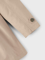 Trench Coat Madelin Junior con Dettaglio Volant e Tasche Frontali