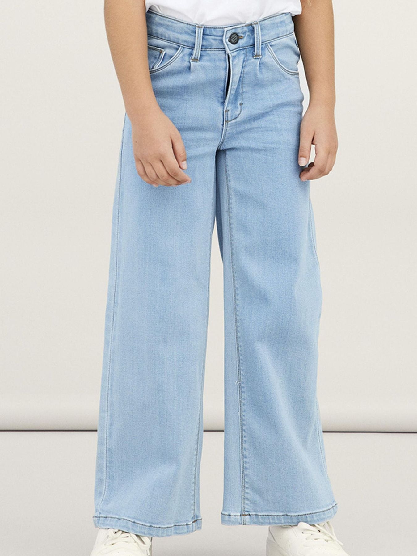 Jeans Ampi Bella Junior con Vita Regolabile e Badge