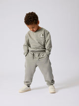 Felpa a Maniche Lunghe Fred Junior con Orlo a Coste e Dettaglio Ricamato