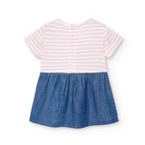 Vestito denim combinato per neonati