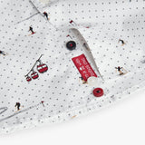 Camicia popelin con stampa per ragazzo
