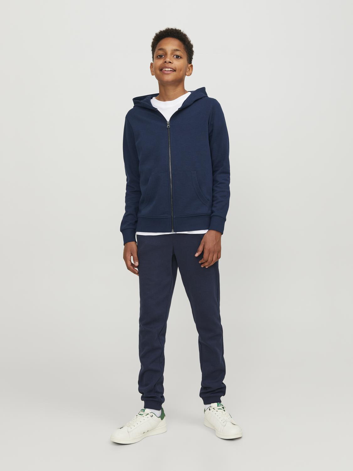 Felpa con Cappuccio e Zip Basic Junior Regular Fit