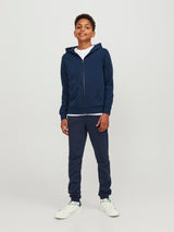 Felpa con Cappuccio e Zip Basic Junior Regular Fit