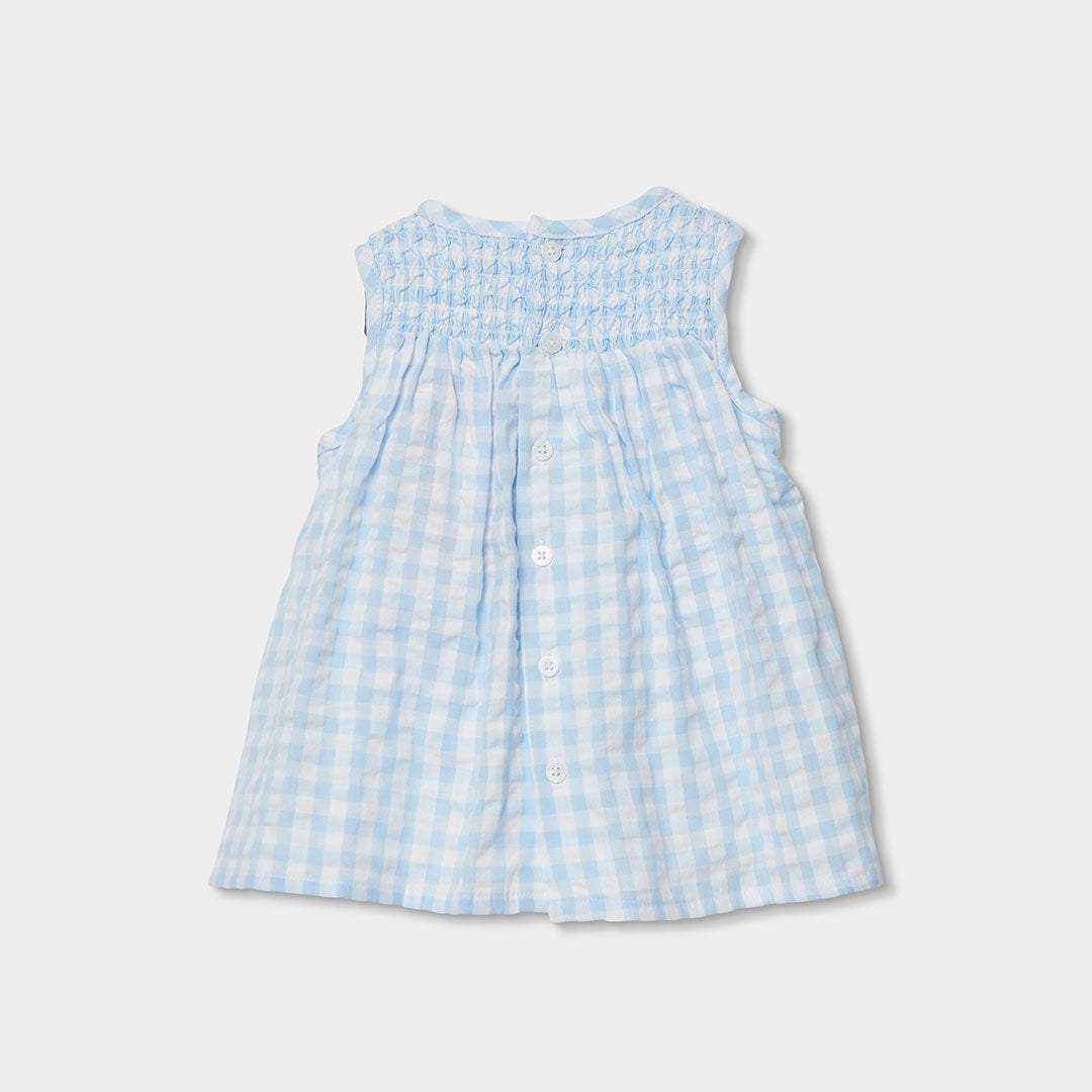 Vestito popeline quadri per neonati