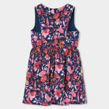 Vestito satin fiori per ragazza