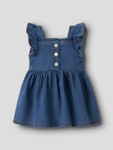 Abito bambina Morgan denim con balze Art. 13242777