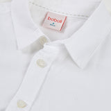 Camicia lino manica corta per ragazzo