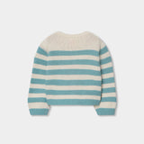 Cardigan tricot a righe per neonati
