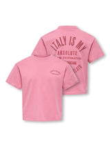 Maglia Manica Corta Boxy Stampata Villa Life Ragazza art. 15368778