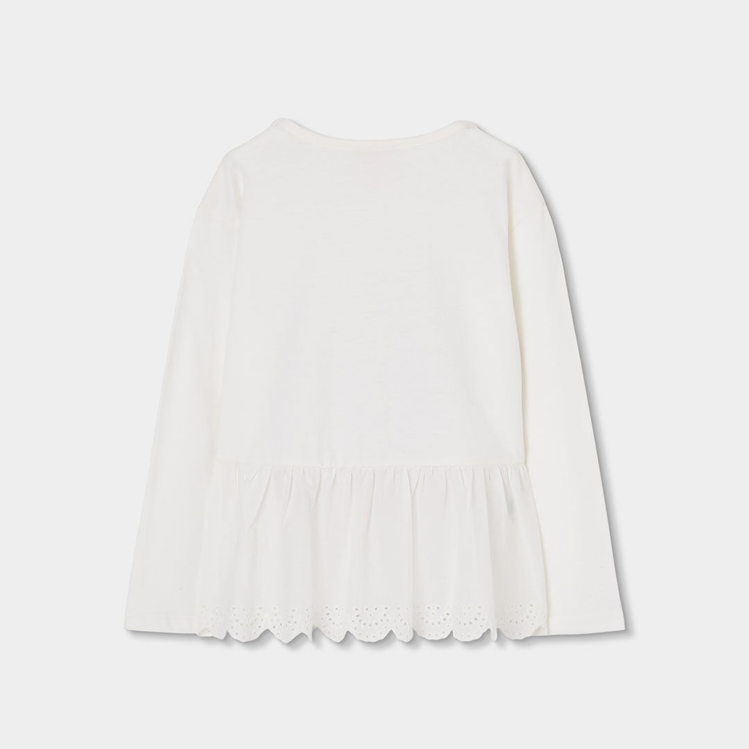 Maglietta jersey combinata per ragazza
