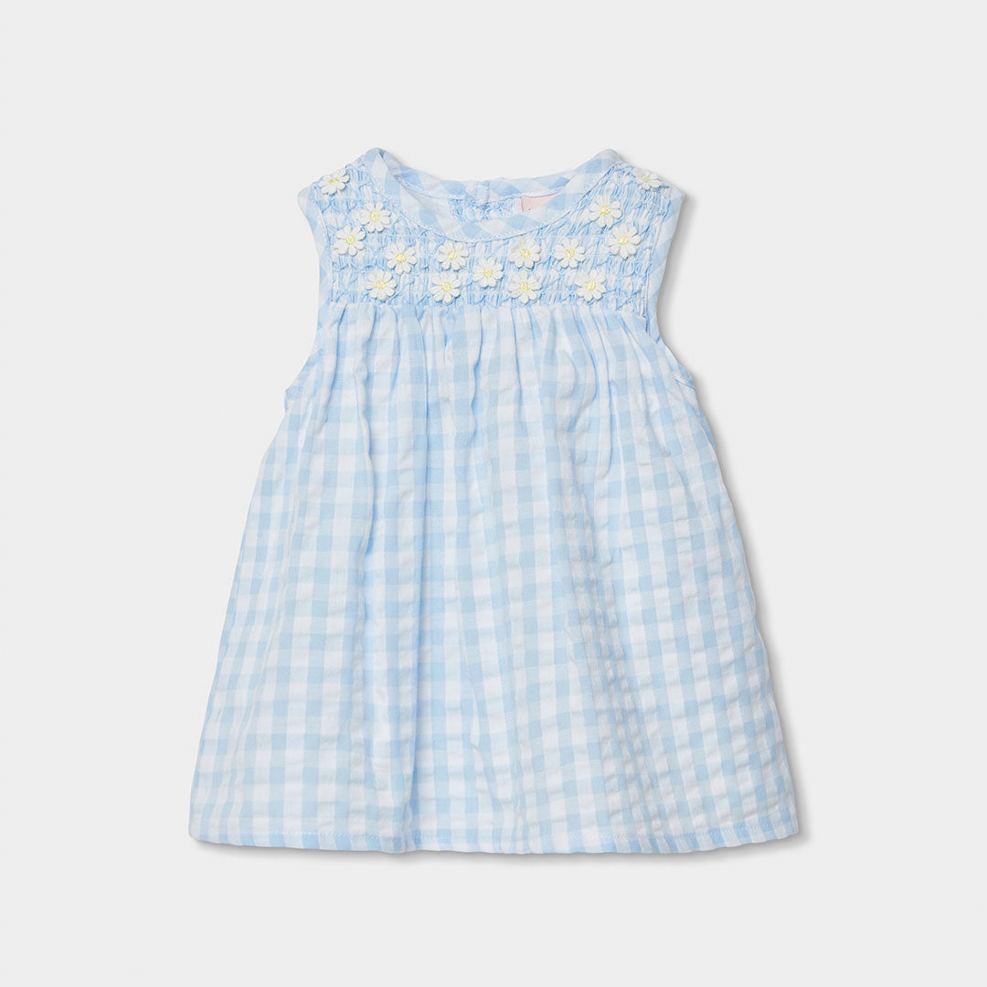 Vestito popeline quadri per neonati