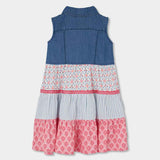 Vestito denim combinato per ragazza