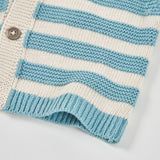 Cardigan tricot a righe per neonati