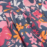 Vestito satin fiori per ragazza