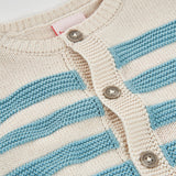 Cardigan tricot a righe per neonati