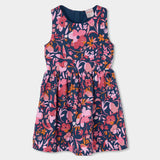 Vestito satin fiori per ragazza