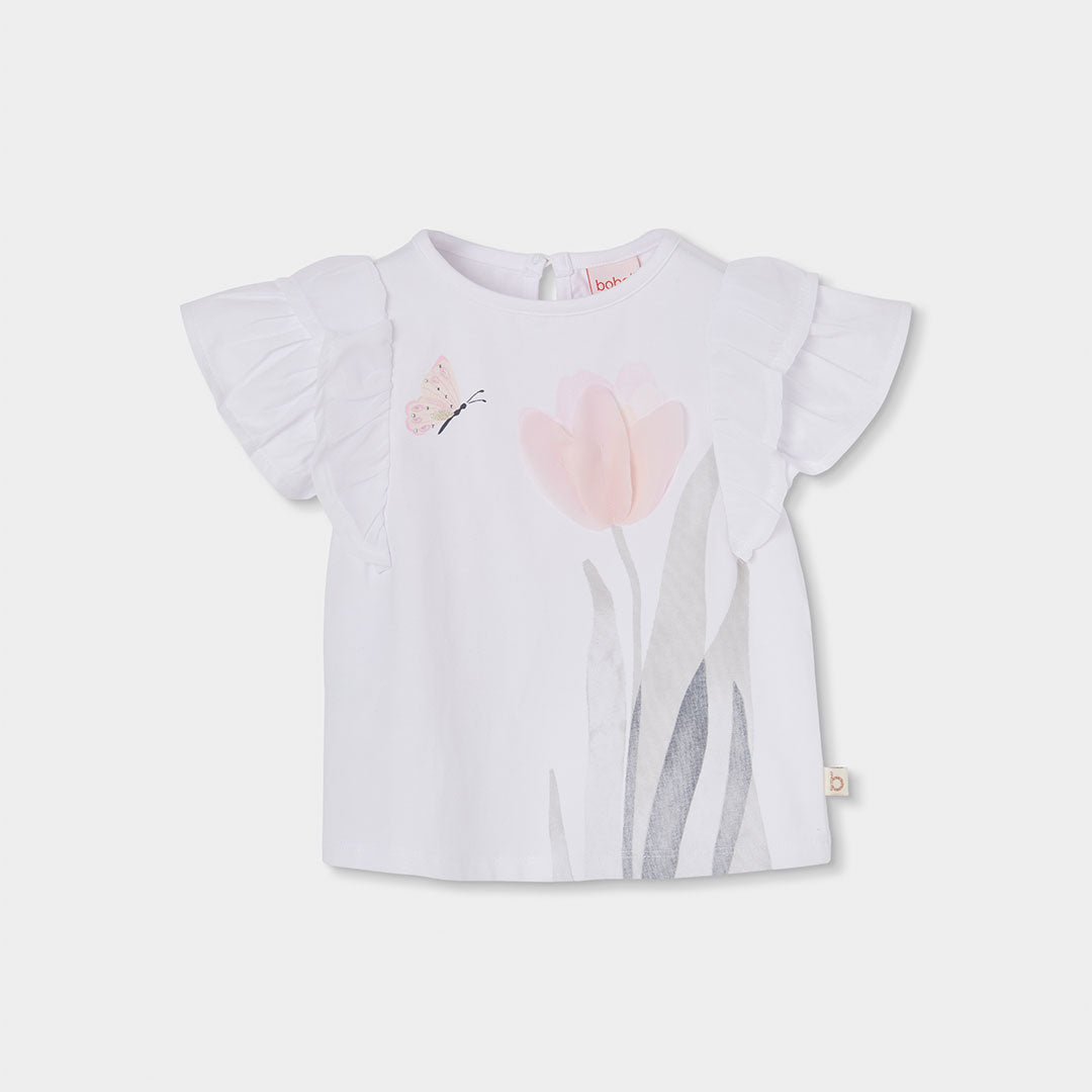Maglietta jersey combinata per ragazza