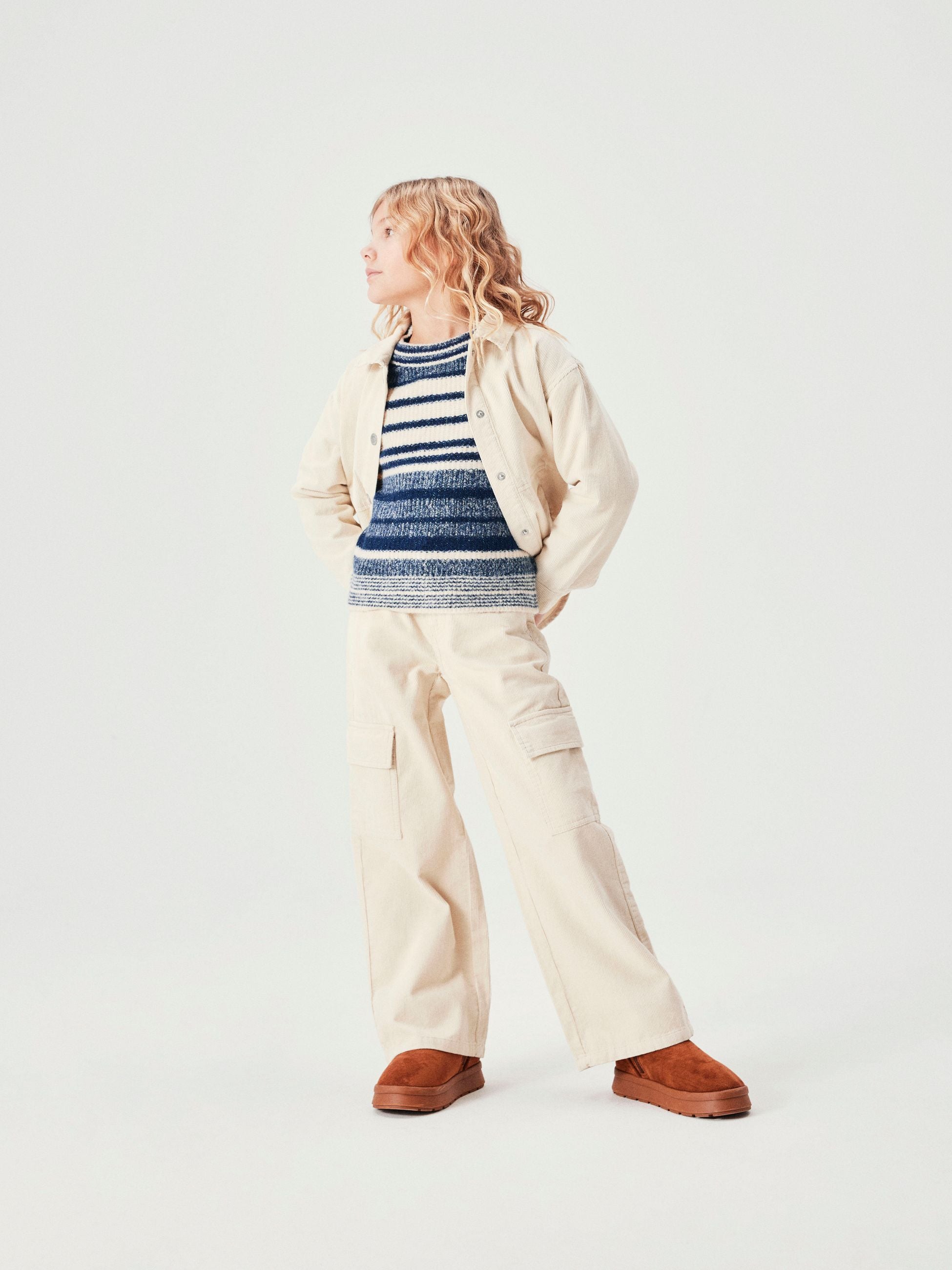 Pantalone bambina Bella velluto a coste wide Art. 13232639