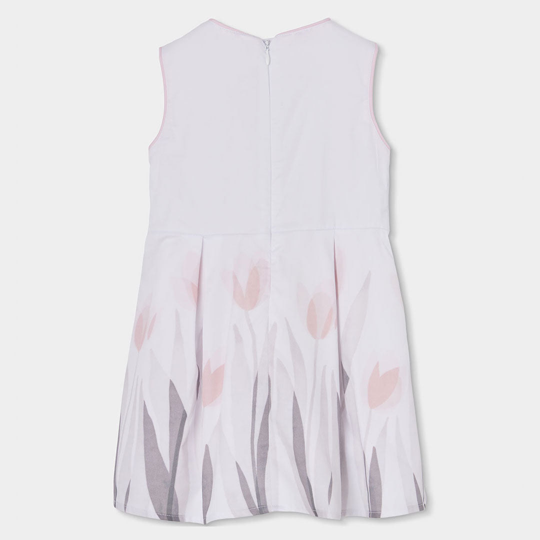 Vestito satin senza maniche per ragazza