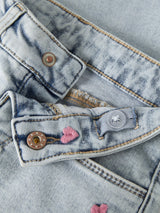 Jeans Wide Ricamati Rose Bambina Art. 13250733