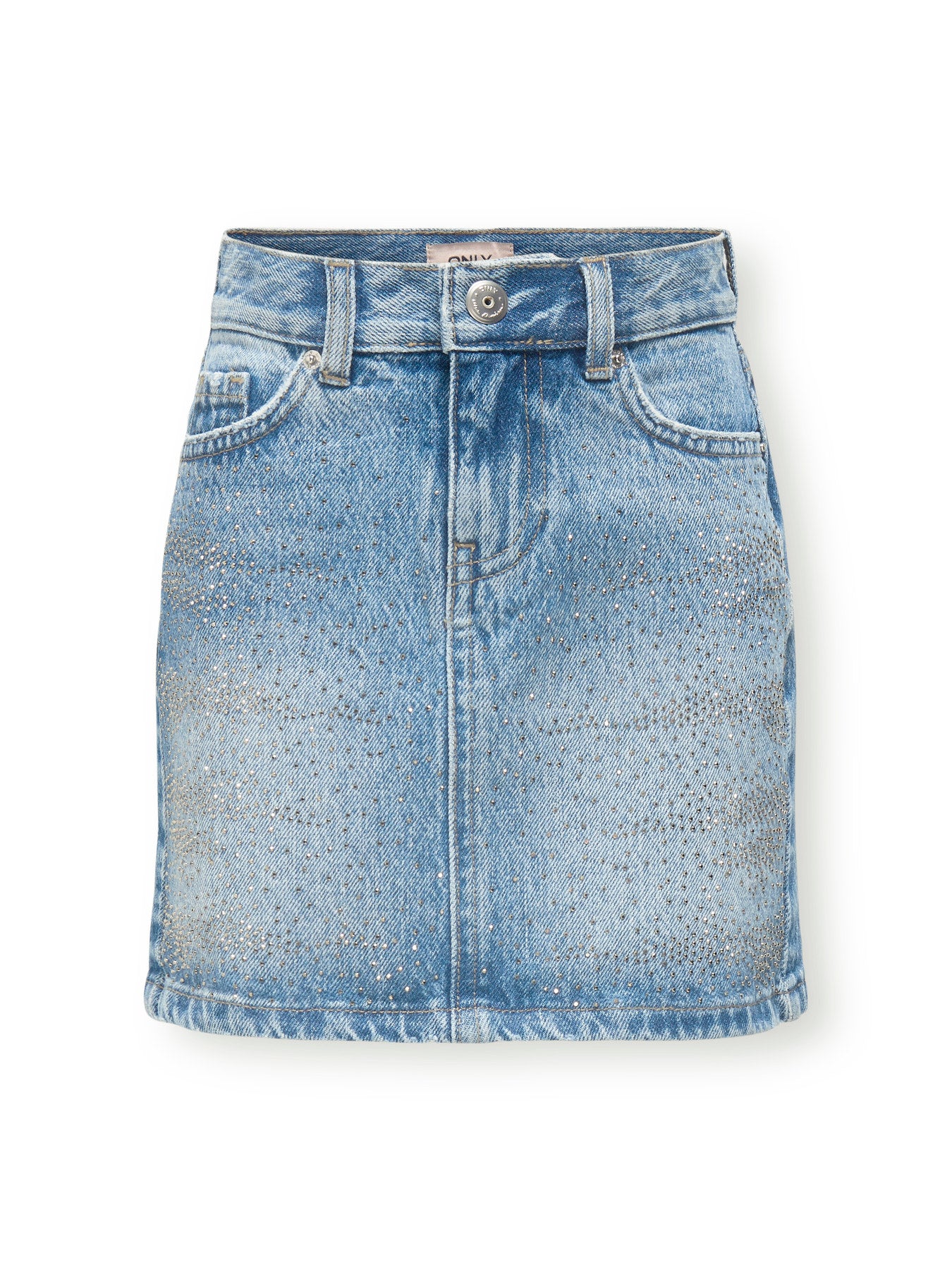 Gonna Jeans Corta con Strass Stella Ragazza art. 15345500