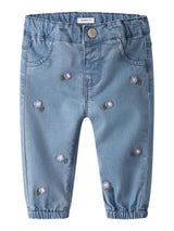 Jeans Ricamati Rose Neonata