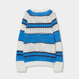 Maglione maglieria a righe per ragazza